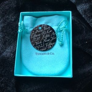 Authentic Tiffany & Co black titanium pendant